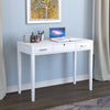 Safdie & Co Vanity Table Multifunctional - 40" Long White with 2 Drawers and 1 Foldable Mirror - - Mounts For Less
