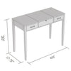 Safdie & Co Vanity Table Multifunctional - 40" Long White with 2 Drawers and 1 Foldable Mirror - - Mounts For Less