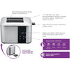 Salton - 2 Slice Toaster with Digital Countdown Timer, 6 Color Settings, Stainless Steel - - Mounts For Less