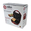 Salton Essentials - Compact Sandwich Grill with Non-Stick Cooking Surface, Red - - Mounts For Less
