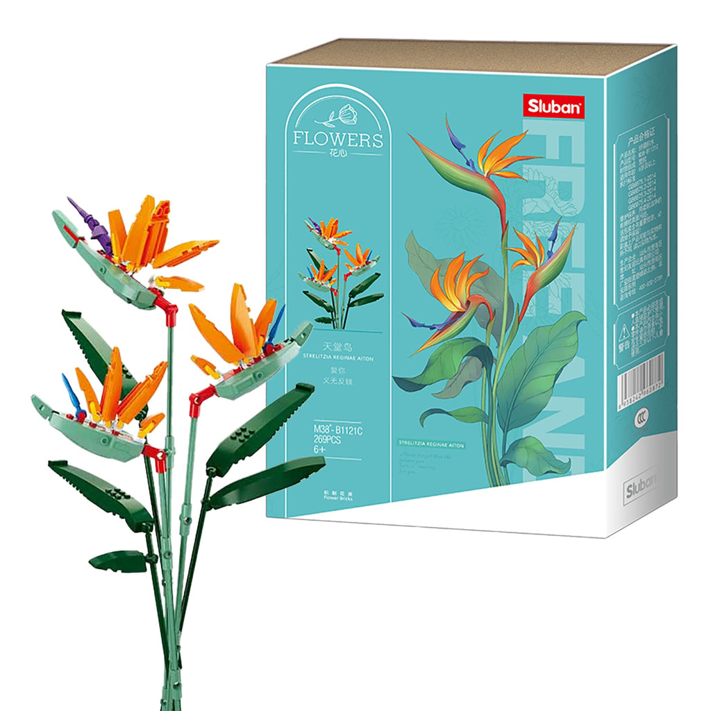 Sluban - Birds of Paradise Flower Building Blocks Set, 269 Pieces - - Mounts For Less