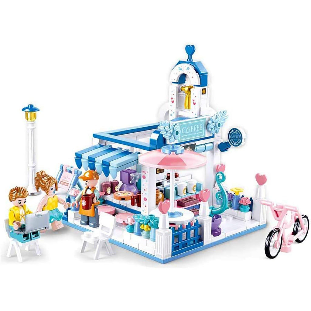 Sluban - Dream Coffee Shop Building Blocks Set with 3 Figures, 289 Pieces - - Mounts For Less