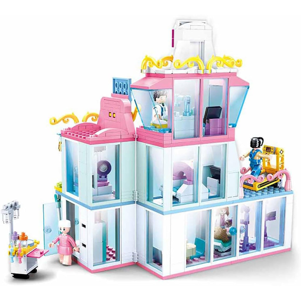 Sluban - Dream Hospital Building Blocks Set with 5 Figures, 459 Pieces - - Mounts For Less