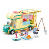 Sluban - Summer Camper Van Building Blocks Set with 2 Figures, 314 Pieces - - Mounts For Less
