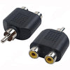 Splitter "Y" for audio cables RCA jacks 1xM / 2xF - - Mounts For Less