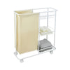 StarNight - Bathroom Cart with Storage and Hamper, White - - Mounts For Less