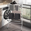 StarNight - Foldable Vertical Laundry Drying Rack, 23.6" x 13.75" x 41.3", White - - Mounts For Less
