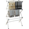 StarNight - Foldable Vertical Laundry Drying Rack, 23.6" x 13.75" x 41.3", White - - Mounts For Less