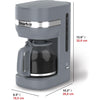 Starfrit - 10 Cup Coffee Maker, Keep Warm Function, 900 Watts, Grey - - Mounts For Less