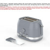 Starfrit - 2 Slice Toaster, 7 Browning Levels, 850 Watts, Grey - - Mounts For Less