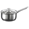 Starfrit - Everyday Basix Saucepan with Glass Lid, 2.3 Liter Capacity, Stainless Steel - - Mounts For Less