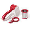 Starfrit - Rotary Cheese Grater, Stainless Steel Barrel, Dishwasher Safe, Red - - Mounts For Less