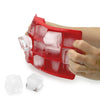 Starfrit - Set of 2 Soft Silicone Ice Cube Molds, 15 Cube Capacity, Red - - Mounts For Less