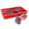 Starfrit - Set of 2 Soft Silicone Ice Cube Molds, 15 Cube Capacity, Red - - Mounts For Less