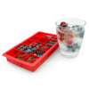 Starfrit - Set of 2 Soft Silicone Ice Cube Molds, 15 Cube Capacity, Red - - Mounts For Less