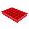 Starfrit - Set of 2 Soft Silicone Ice Cube Molds, 24 Cube Capacity, Red - - Mounts For Less
