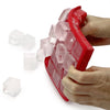 Starfrit - Set of 2 Soft Silicone Ice Cube Molds, 24 Cube Capacity, Red - - Mounts For Less