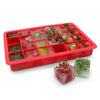 Starfrit - Set of 2 Soft Silicone Ice Cube Molds, 24 Cube Capacity, Red - - Mounts For Less