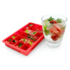 Starfrit - Set of 2 Soft Silicone Ice Cube Molds, 24 Cube Capacity, Red - - Mounts For Less