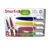 Starfrit - Set of 6 Kitchen Knives with Protector Sheath, Stainless Carbon Steel Blade - - Mounts For Less