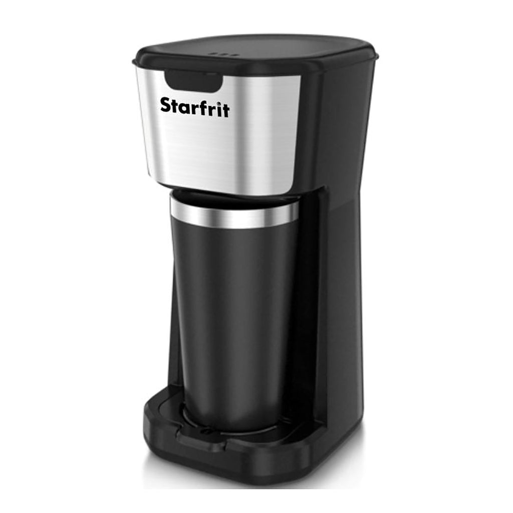 Starfrit - Single Serve Coffee Maker, Removable Filter, Travel Mug Included, Black - - Mounts For Less