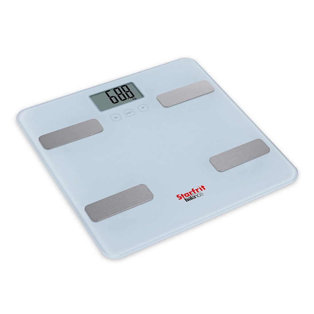 Starfrit - Tempered Glass Electronic Personal Scale with Body Analysis, Maximum Capacity of 150kg - - Mounts For Less
