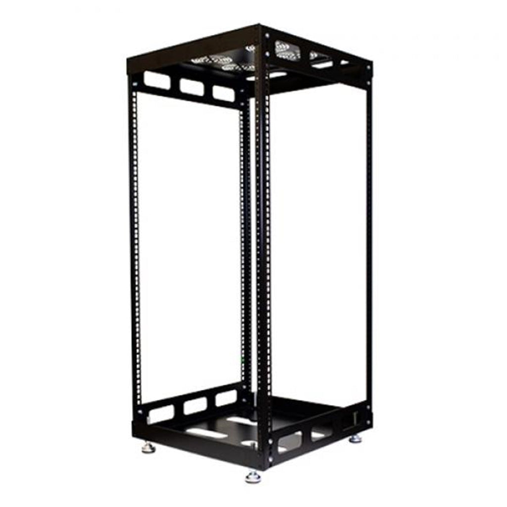 TechCraft - 20U Open Frame Audio Visual Rack, Made of Cold Rolled Steel, Black - - Mounts For Less