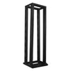 TechCraft - 4-Post Fixed-Depth Rack System, 48U, 7.3' Tall, Steel Fabricated, Black - - Mounts For Less