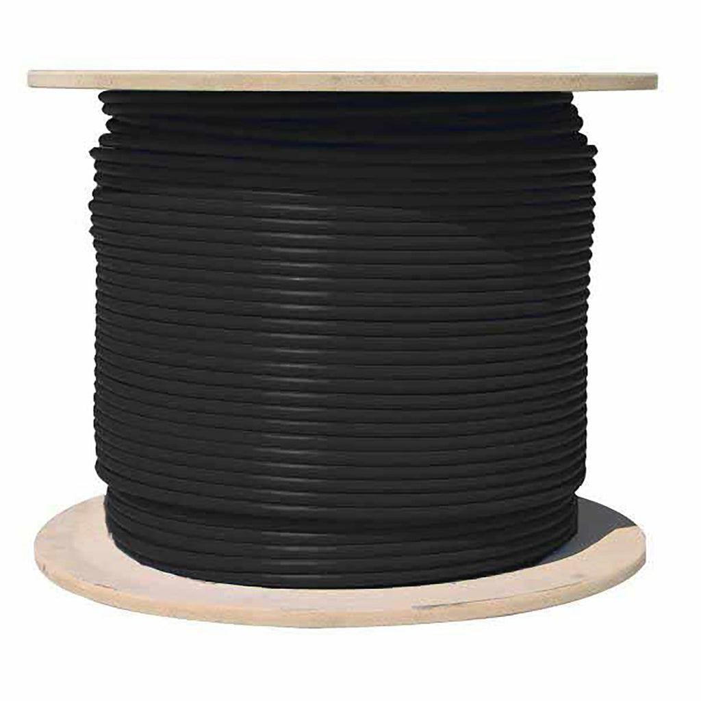 TechCraft - Cat6a Shielded Network Cable, S/FTP, 1000 Feet Length, CMR, Black - - Mounts For Less
