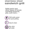 Toastess TSG710 - Sandwich Grill with Non-Stick Cooking Plate, 1000 Watts, Stainless Steel - - Mounts For Less