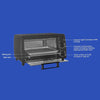 Toastess - Toaster Oven, 4 Slice Capacity, Temperature Control, 1000 Watts, Black - - Mounts For Less