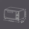 Toastess - Toaster Oven, 4 Slice Capacity, Temperature Control, 1000 Watts, Black - - Mounts For Less