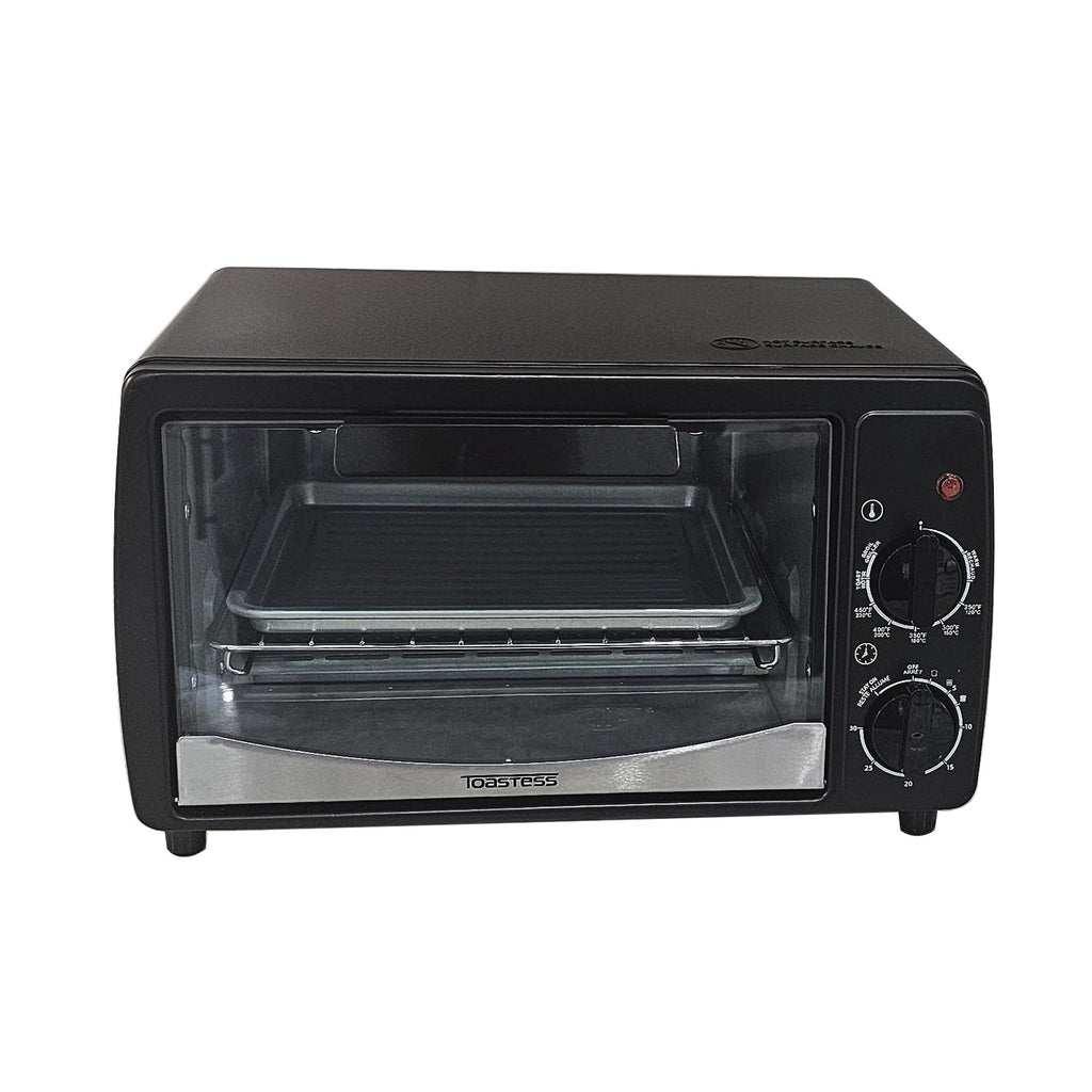 Toastess - Toaster Oven, 4 Slice Capacity, Temperature Control, 1000 Watts, Black - - Mounts For Less