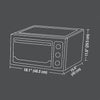 Toastess - Toaster Oven and Air Fryer, 6 Slice Capacity, Adjustable Temperature, Stainless Steel - - Mounts For Less