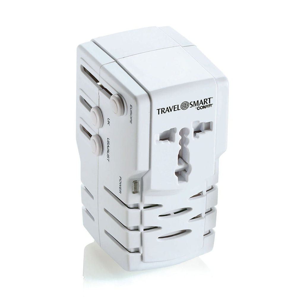 Travel Smart - All-in-One Travel Converter and Adapter with Integrated Surge Protector - - Mounts For Less