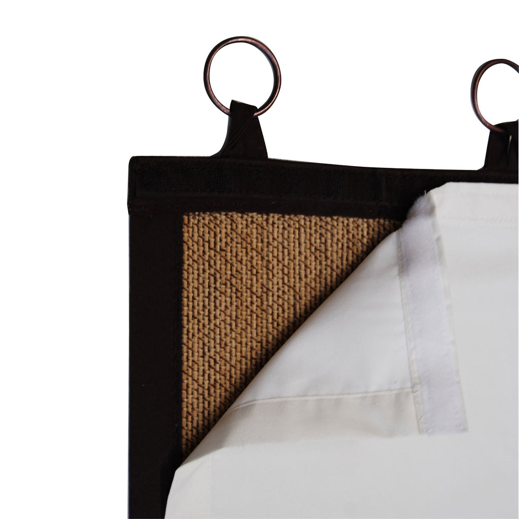 Versaille - Bamboo Ring Top Thermal Insulated Panel Liner, 38" x 59", Off-White - - Mounts For Less