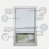 Versaille - Cordless Roman Shade, Augustus Collection, Darkening Fabric, Ivory (Available in 12 Sizes) - - Mounts For Less