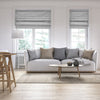 Versaille - Cordless Roman Shade, Caesar Collection, Room Darkening Fabric, Light Grey (Available in 7 Sizes) - - Mounts For Less
