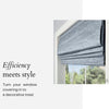 Versaille - Cordless Roman Shade, Caesar Collection, Room Darkening Fabric, Light Grey (Available in 7 Sizes) - - Mounts For Less