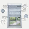 Versaille - Cordless Roman Shade, Caesar Collection, Room Darkening Fabric, Light Grey (Available in 7 Sizes) - - Mounts For Less