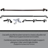 Versaille - Double-Up Curtain Rod, Adjustable Length, Espresso (2 Sizes Available) - - Mounts For Less