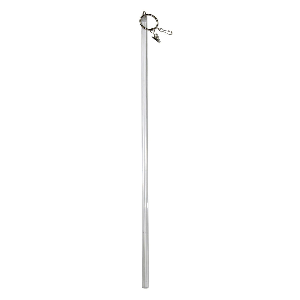 Versailles - Acrylic Drapery Wand, 34" Height, Transparent - - Mounts For Less