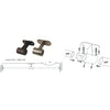Versailles - Ceiling Bracket for Tension Curtain Rod, Indoor/Outdoor, Silver - - Mounts For Less