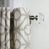 Versailles - Crystale Gem Finial Curtain Rod Set, Adjustable Length, Silver (2 Sizes Available) - - Mounts For Less