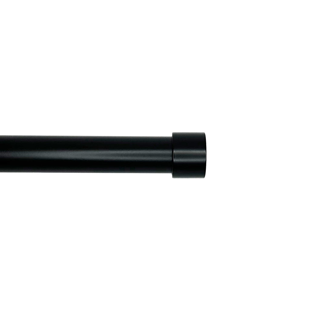 Versailles - Esencial Kepi Curtain Rod Set, Adjustable Length, Black (2 Sizes Available) - - Mounts For Less