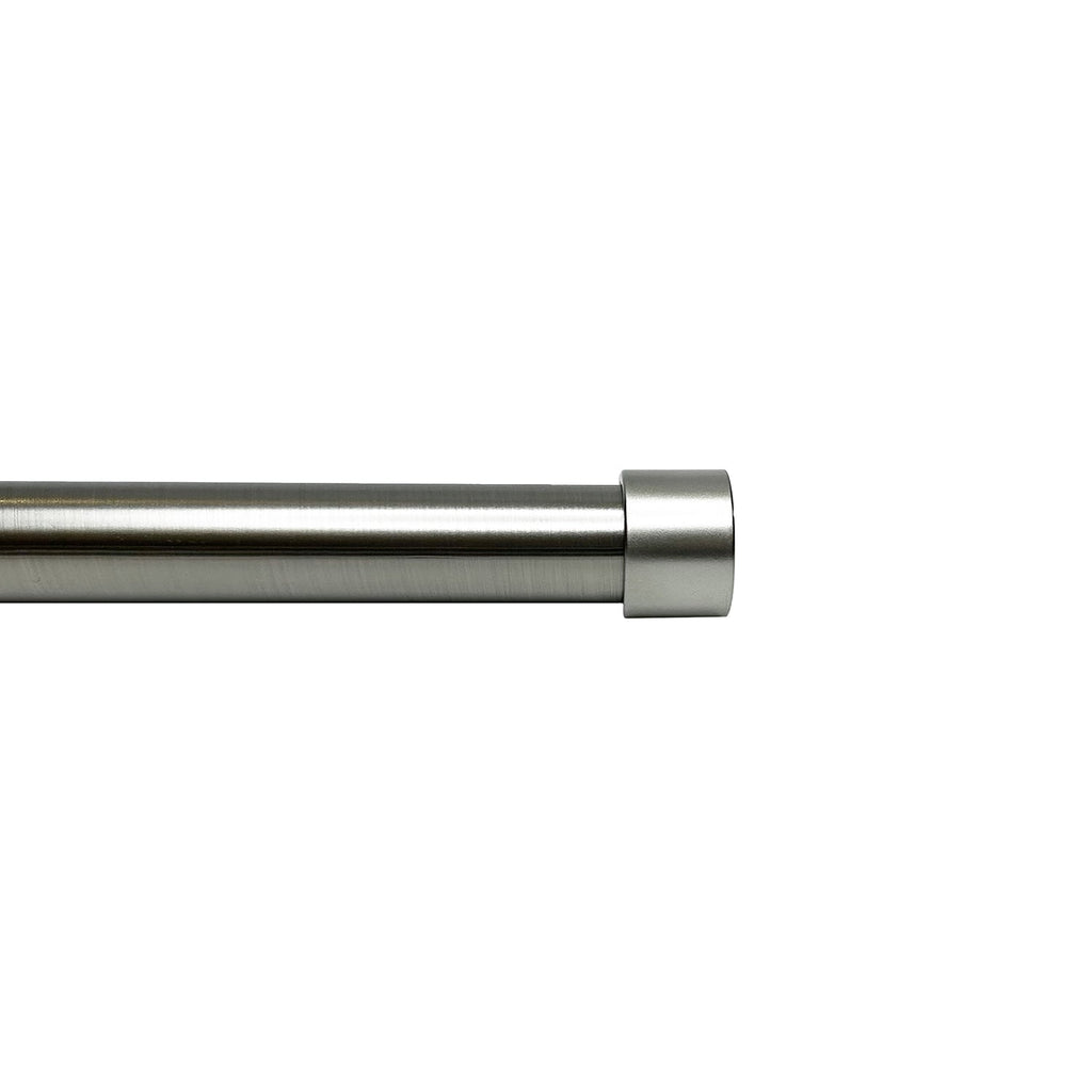 Versailles - Esencial Kepi Curtain Rod Set, Adjustable Length, Silver (2 Sizes Available) - - Mounts For Less