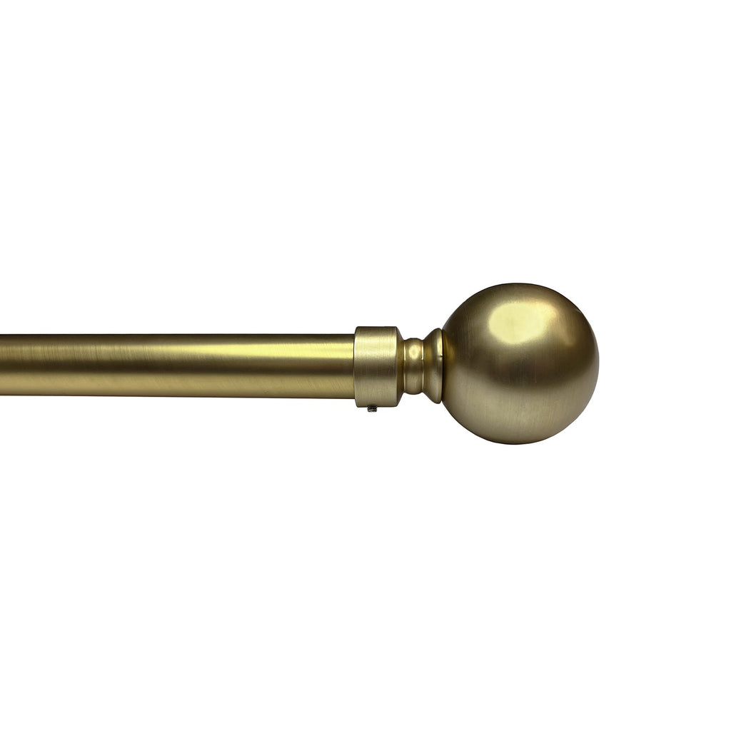 Versailles - Essential Orb Curtain Rod Set, Adjustable Length, Gold (2 Sizes Available) - - Mounts For Less