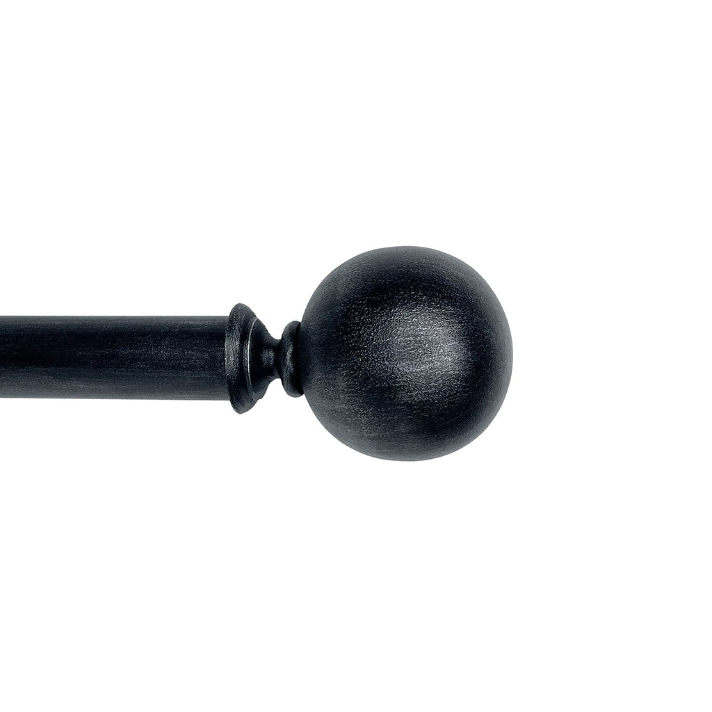 Versailles - Heirloom Curtain Rod Set, Adjustable Length, Black (2 Sizes Available) - - Mounts For Less