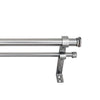 Versailles - Imperial Corona Double Curtain Rod Set, Adjustable Length, Silver (Available in 2 Sizes) - - Mounts For Less