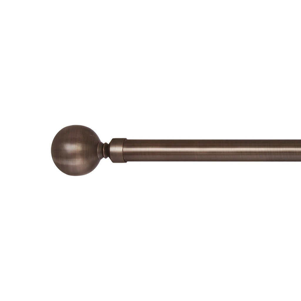 Versailles - Lexington Ball Curtain Rod Set, Adjustable Length, Bronze (3 Sizes Available) - - Mounts For Less